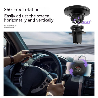 Cell Phone Holder - Car Vent Hub Magnetic Ring Bracket