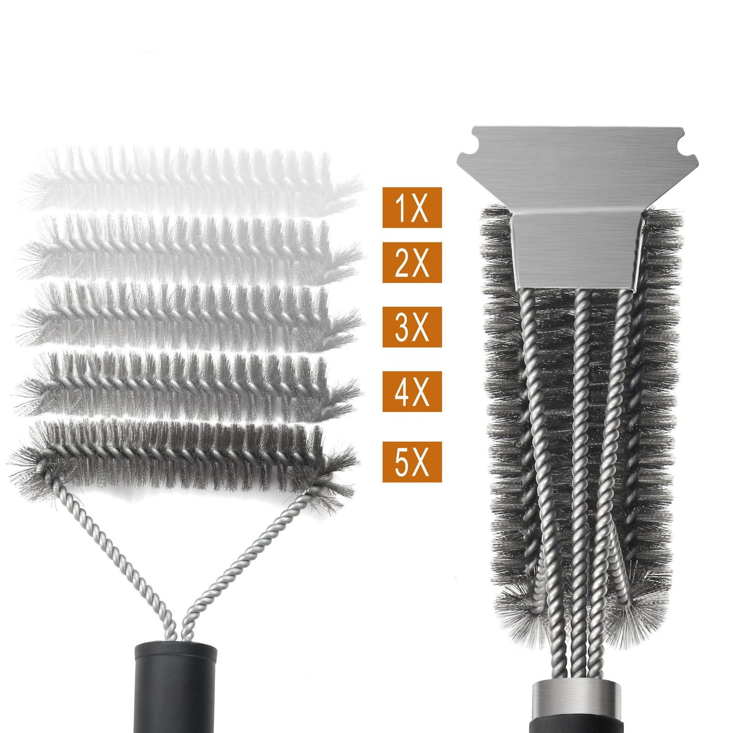 Advanced Grill Brush - Three-headed Oven Grill Cleaning Brush