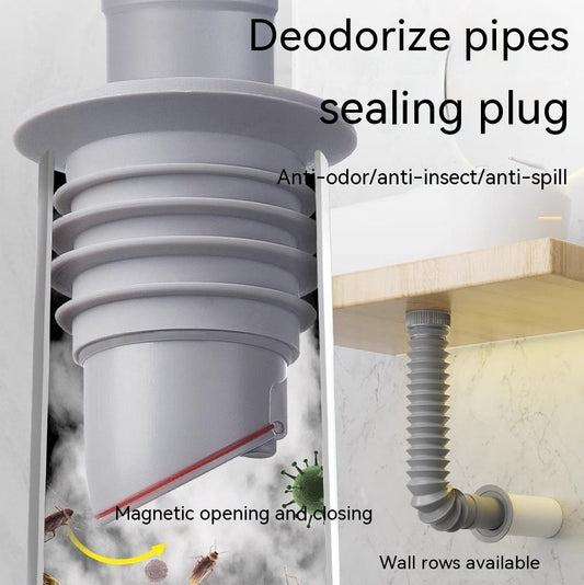 Kitchen Downcomer Sealing Plug Washing Machine Drain Pipe Anti-odor Closure