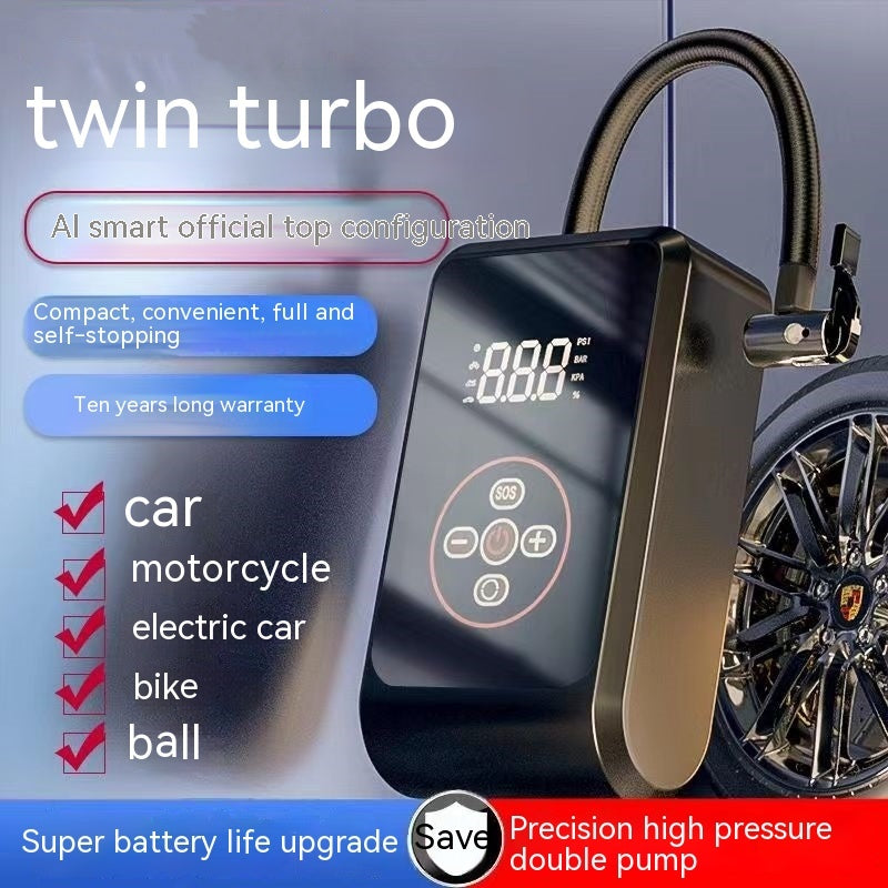 Air Pump - Twin Turbo Portable Pump, Automatic, High Pressure