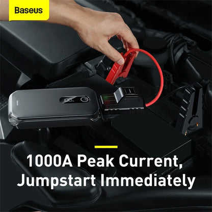 Baseus 12000mAh Car Jump Starter Power Bank 12V Auto Starting Device 1000A Car Booster Battery Emergency Starter Battery for Car