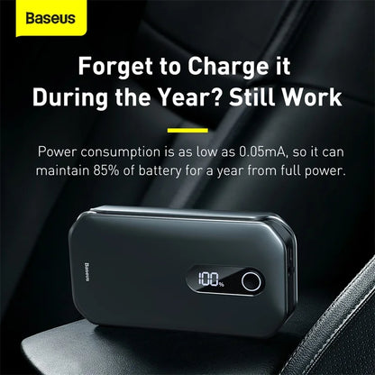 Baseus 12000mAh Car Jump Starter Power Bank 12V Auto Starting Device 1000A Car Booster Battery Emergency Starter Battery for Car