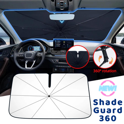 ShadeGuard Windshield Sunshade Umbrella with Bendable Handle