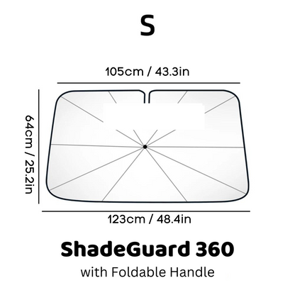 ShadeGuard Windshield Sunshade Umbrella with Bendable Handle