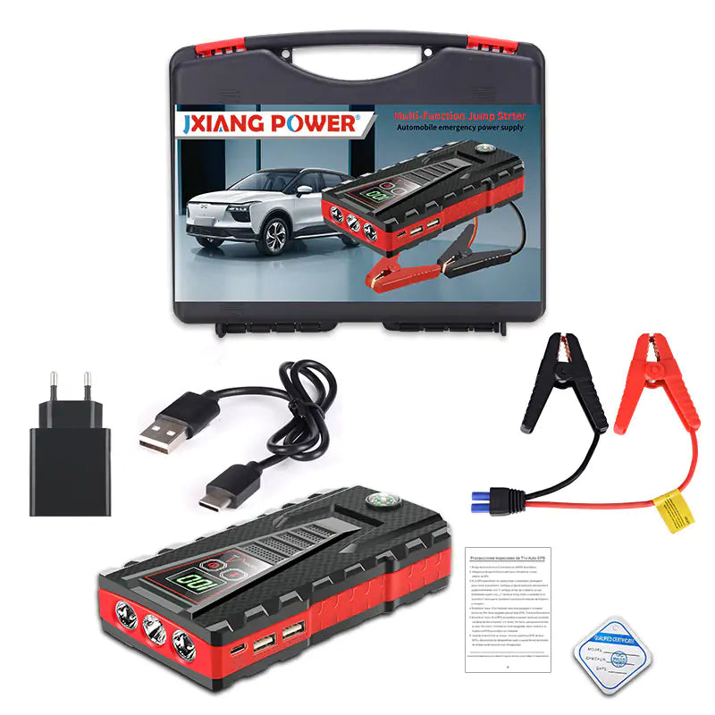 Portable Car Battery Jump Starter - Emergency Assistance